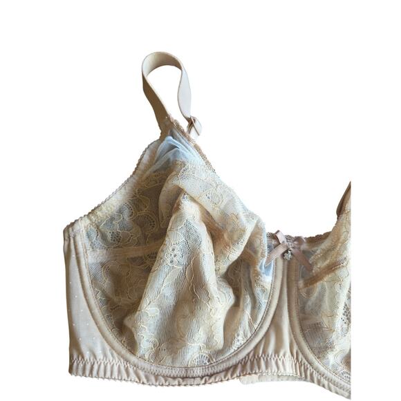 Wacoal Bra 36DD Womens Underwired Sheer Tan Full Coverage Adjustable Straps - Picture 2 of 6